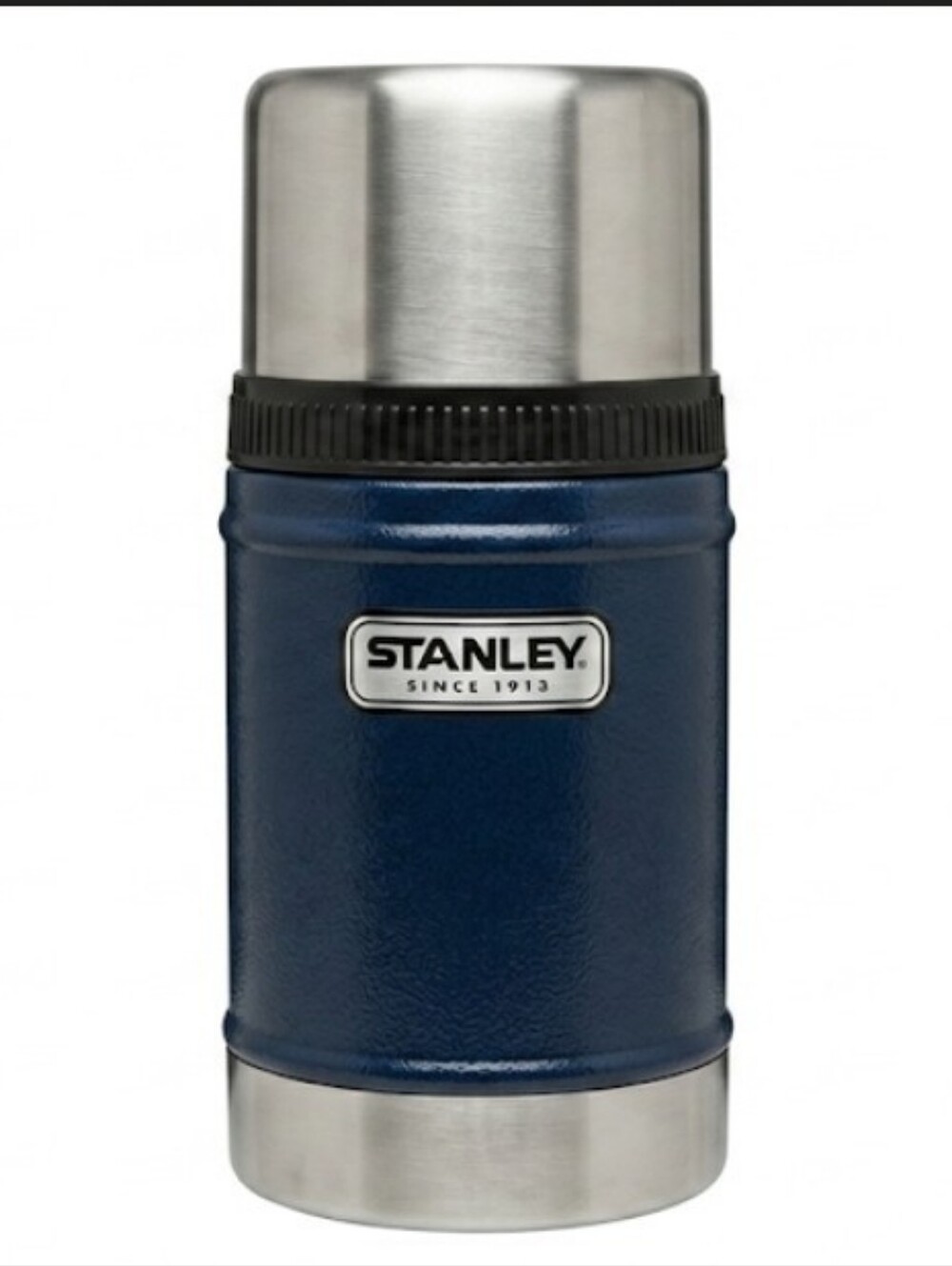 Stanley Thermos 17oz Navy Blue Insulated Food Container only used 1- 2 times.